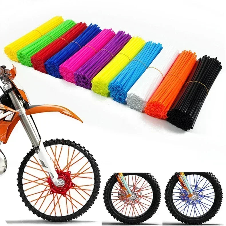 72 Pcs Universal Motocross Motorcycle Dirt Bike Enduro Wheel Rim Spoke Shrouds Skins Covers Moto For KTM HONDA YAMAHA KAWASAK