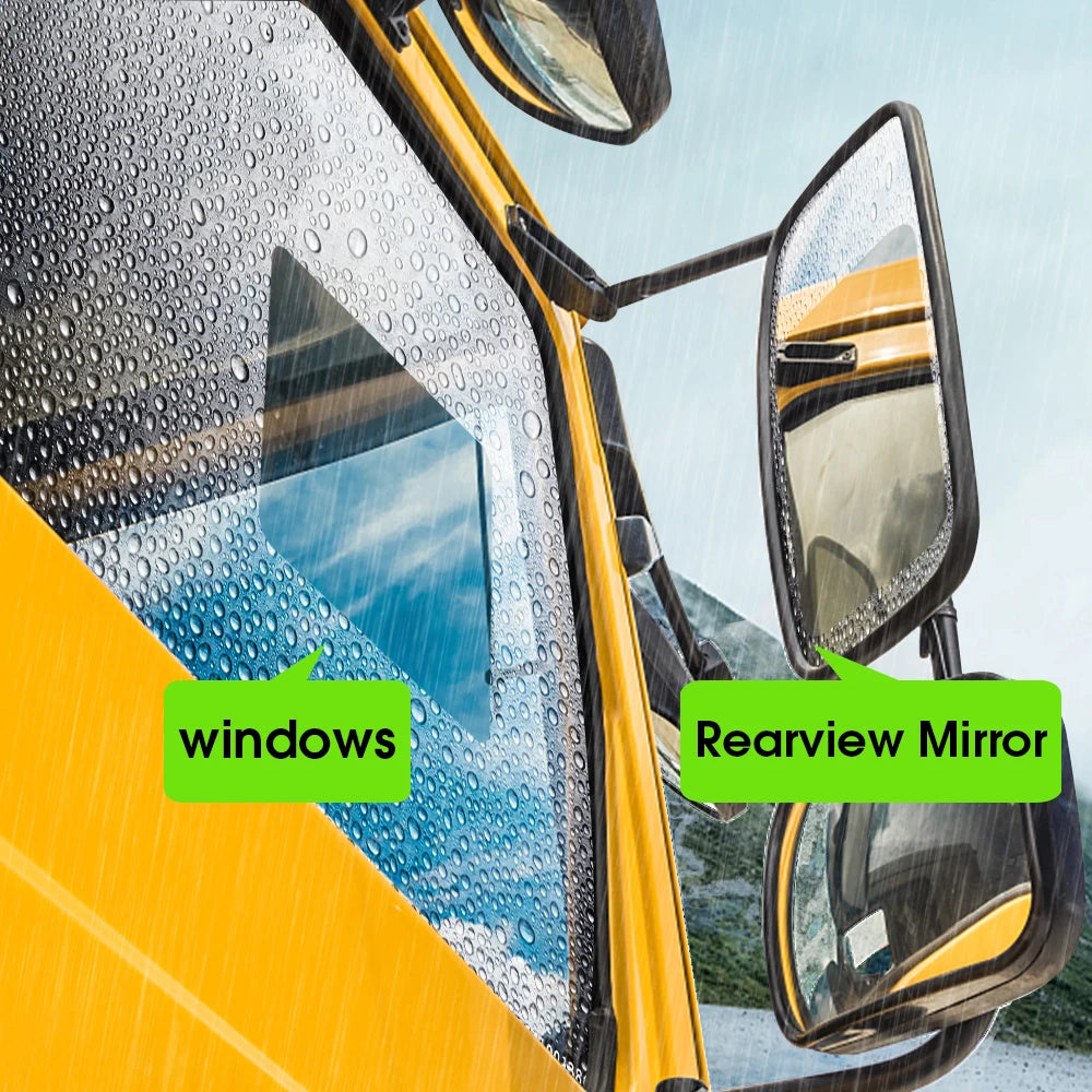 Car Rearview Mirror Protective Film Side Windows Sticker Anti Fog Glare Rainproof Waterproof Mirror Film Clear Nano Coatin