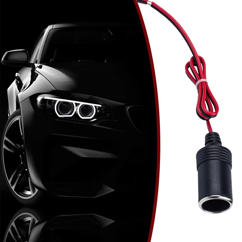 New 12V 24V Cigarette Lighter with 30cm Cable Wire Cord Power Supply Socket 15A Male Plug Adapter Auto Connector Outlet Charger