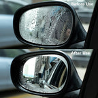 2pcs Car Rearview Mirror Film Sticker Side Window Rainproof Clear Film Anti-Fog Waterproof Protective Films for Car Motorcycle