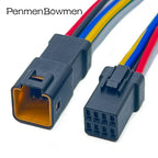 1 Set 2 3 4 6 8 Pin JST Miniature Small Current Rearview Mirror Black Electrical Connectors Wire Harness Plug for Motorcycle
