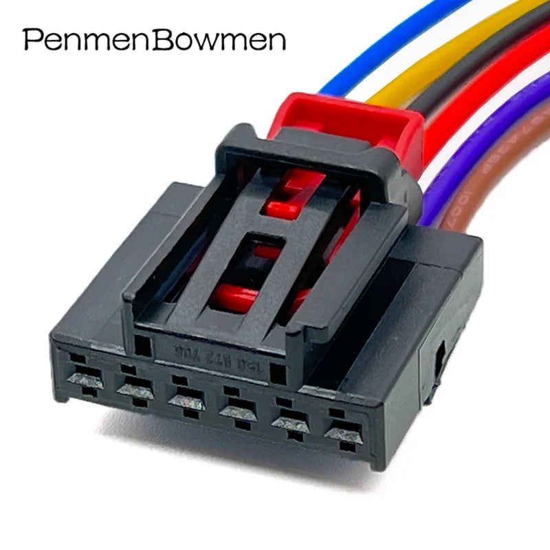 1 Set 6 Pin Auto Rear Lamp Seat Height Adjuster Electrical Cable Connectors Female Wire Harness Plug For VW Golf 1S0972706