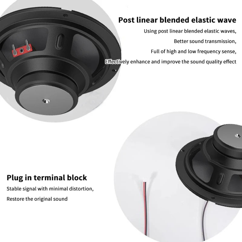 5/6/8/10 Inch Car Bass Speaker Coaxial Subwoofer HiFi Music Full Range Frequency Car Stereo Speaker For Universal Car Home Audio