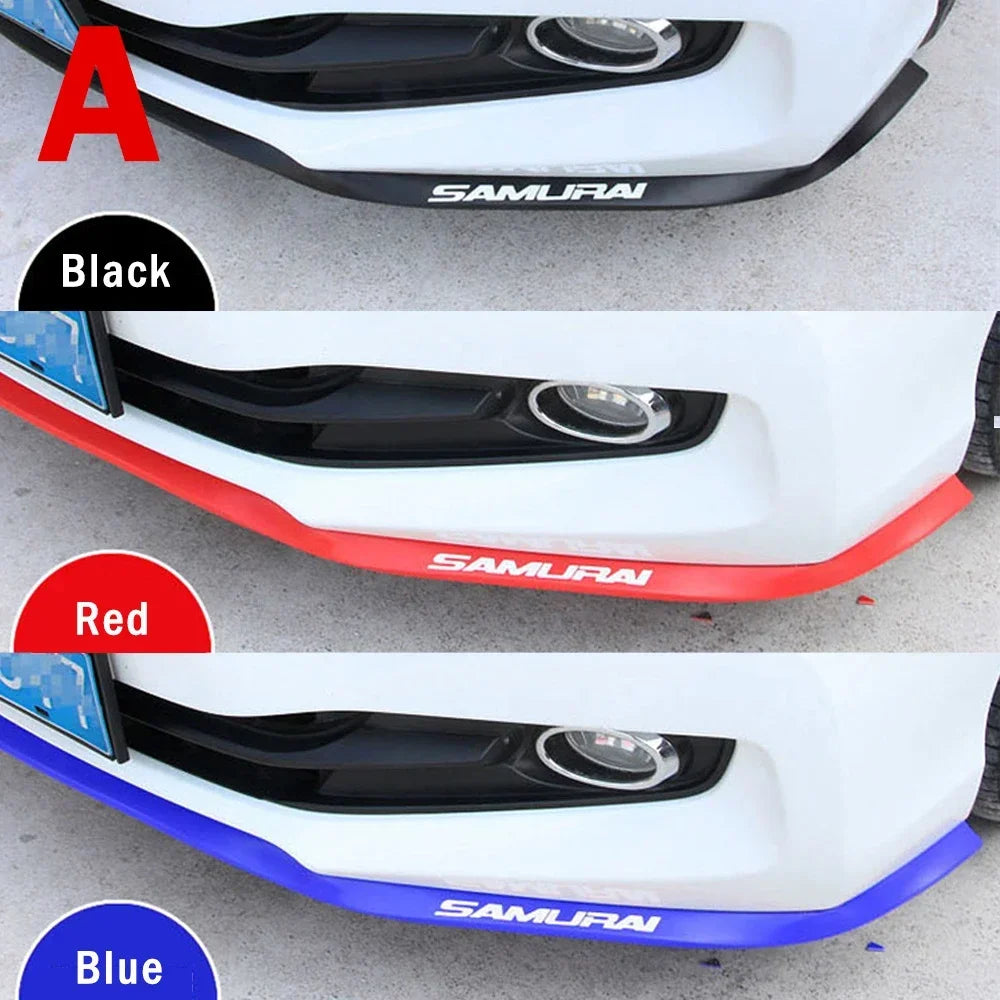 Universal Carbon Fiber Front Bumper Lip Protector Scratch Collision Resistant Easy Screw Installation Premium Look for Car Tools