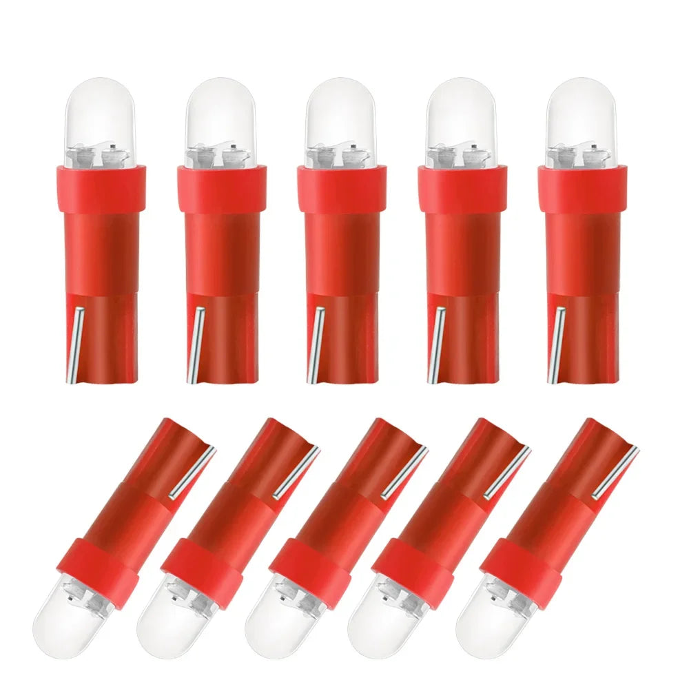 T5 LED Car Bulbs B8.5d Auto Car Dashboard Speed Lights Bulb Car Interior Lamp Accessories Dashboard Side Switch Lamps 12V