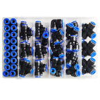 50 PCs/BOx Boxed Pneumatic Fittings PU-10/PE-10/PZA-10/PY-10/PV-10 Quick Release Connectors Kit For 4mm Plastic Hose Couplings