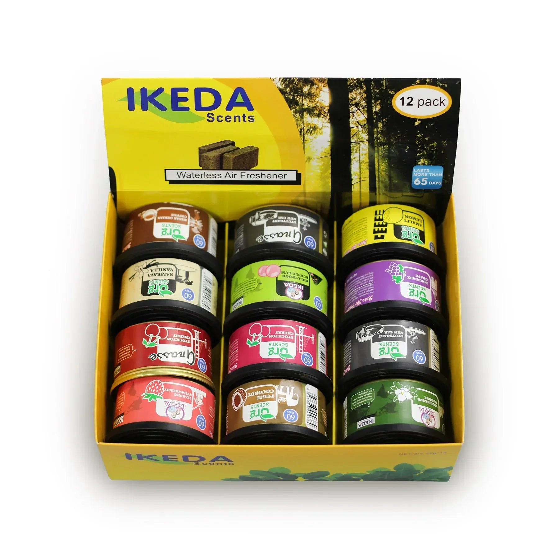 Car Flavoring Perfume Canned Air Fresheners Long-Lasting Auto Aromatherapy Wood Blocks Coffee Flavor Deodorant Supplies Amagi
