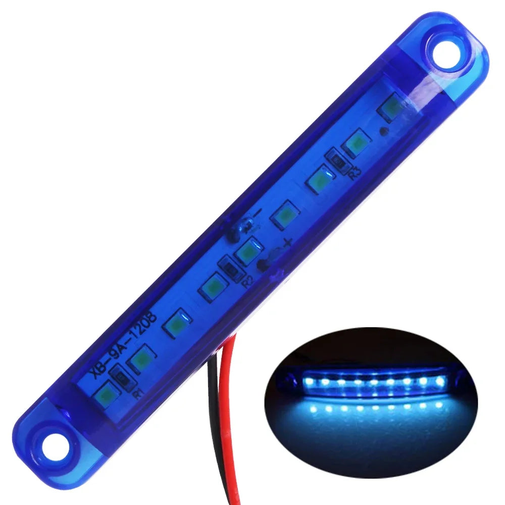 9 LED Waterproof Side Warning Light Multicolor Truck Trailer Bus Van Lorry Width Lamp Signal Marker Bulb Lamp 12V 24V Accessorie