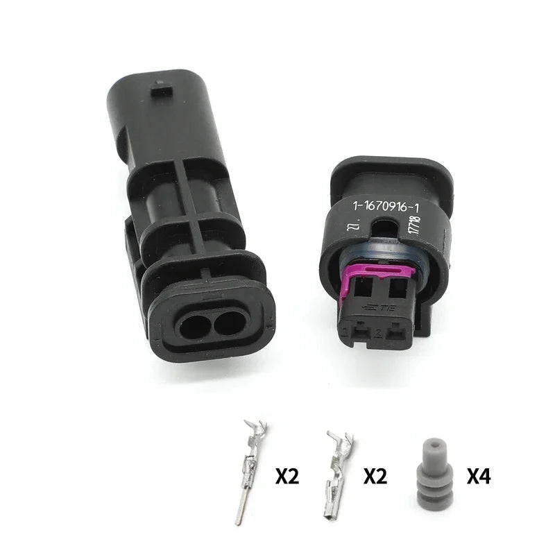 5/10/100 Sets 2P/3P/4P/5P/6P1-1718645-1 1-1670916-1TE type wiring harness connector reversing radar plug waterproof connector