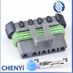 5 Pin Automotive Waterproof Male or Female Wiring Plug Grey Connector plug 1218-6400 12084891