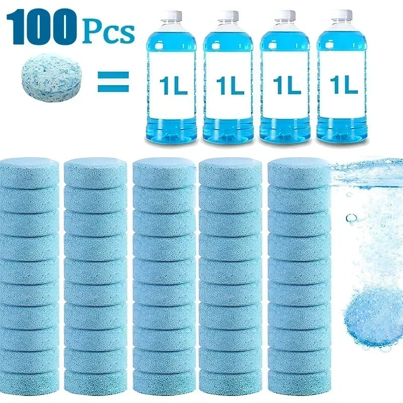 Car Windscreen Cleaner Effervescent Tablet Auto Solid Cleaner Universal Window Glass Washer Fluid Concentrated Solid Set Amagi