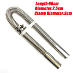 Air Diesel Parking Heater Stainless Steel Exhaust Pipe Tube Gas Vent Hose +Aluminum Foil Sleeve With Hose Clamp For Car Amagi