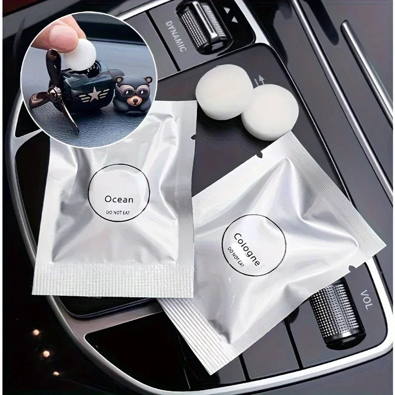 Car Air Freshener Supplement 7 Pcs/Lot Solid Car Perfume Car Air Conditioner Vent Auto Ocean Refill Air Outle Amagi