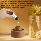 Mini Cute Natural Wood Fragrance Diffuser Car Home Essential Oil Diffuser for Bedroom Living Room Bathroom Office Oil Amagi