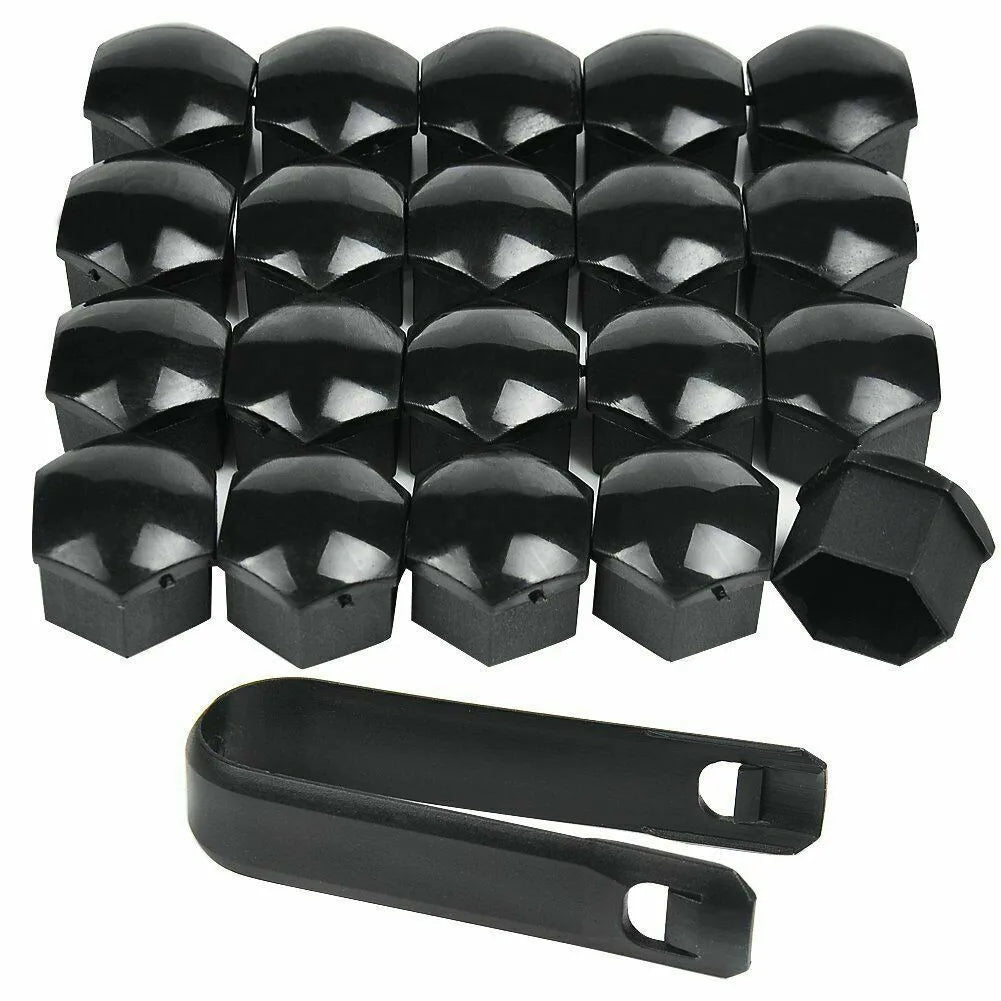 20x22mm Black Wheel Nut Bolt Covers ABS Cap For Range Rover For Vauxhal Protective Bolt Rims Cap Bolt Car Accessories