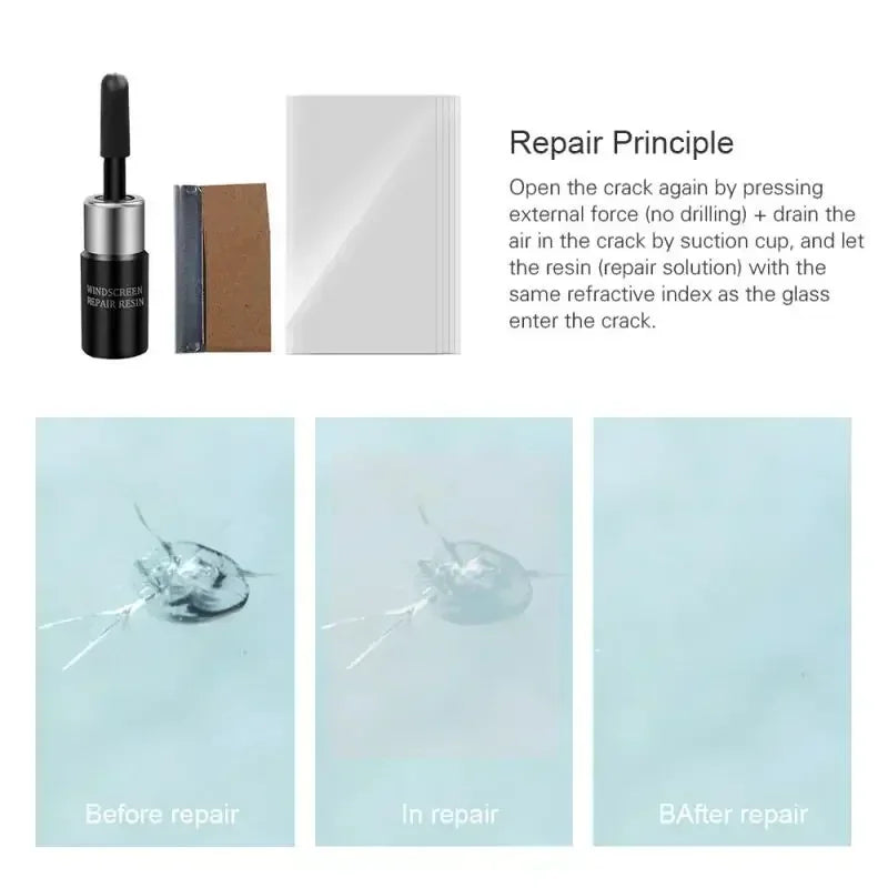 Car Glass Repair Window Cracks Gone Kit Remove Scratch Automobile Truck Motorcycles Broken Repair Windscreen Crack Recovery Set