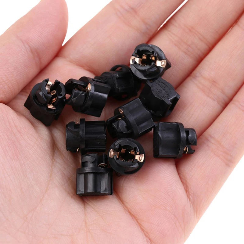 5Pcs Signal Lamp T5 LED Twist Socket Instrument Panel Cluster Socket Lamp Holder Base T5 Socket Car Bulbs Base