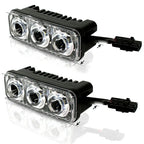 2pcs 3LED Car Work Light DRL Spotlight Super White High Power Waterproof Car Daytime Running Light Fog Lamp Driving Lamp