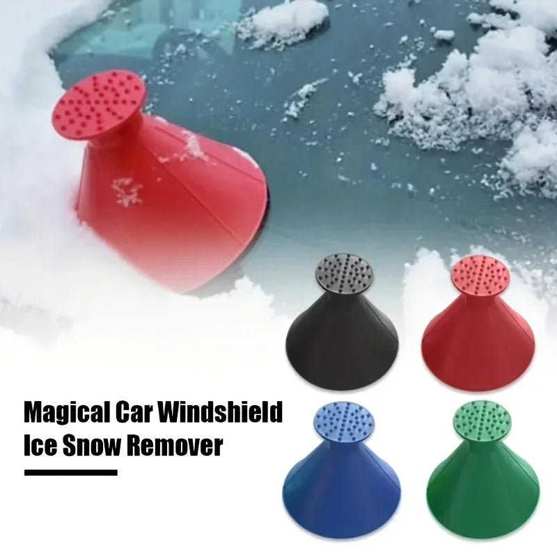 Winter Auto Car Magic Window Windshield Ice Scraper Shaped Convenient and Practical Funnel Snow Remover Deicer Cone Scrapin Amag