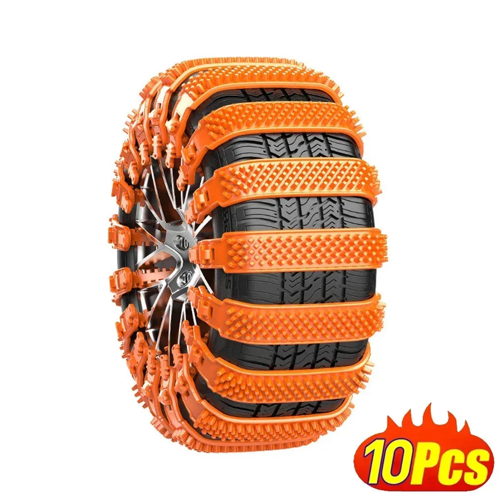 Snow Chain Widen Thicken Car Tire Crawler Type Plastic Anti-skid Chain Winter Wheel Tyre Anti-Slip Ties Emergency Tools Amagi