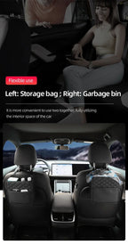 2/1pcs Multifunction Car Seat Hanging PU Leather Storage Bag Organizer Rear Seat Hanging Pouch Tissue Box Trash Dustb Accessorie