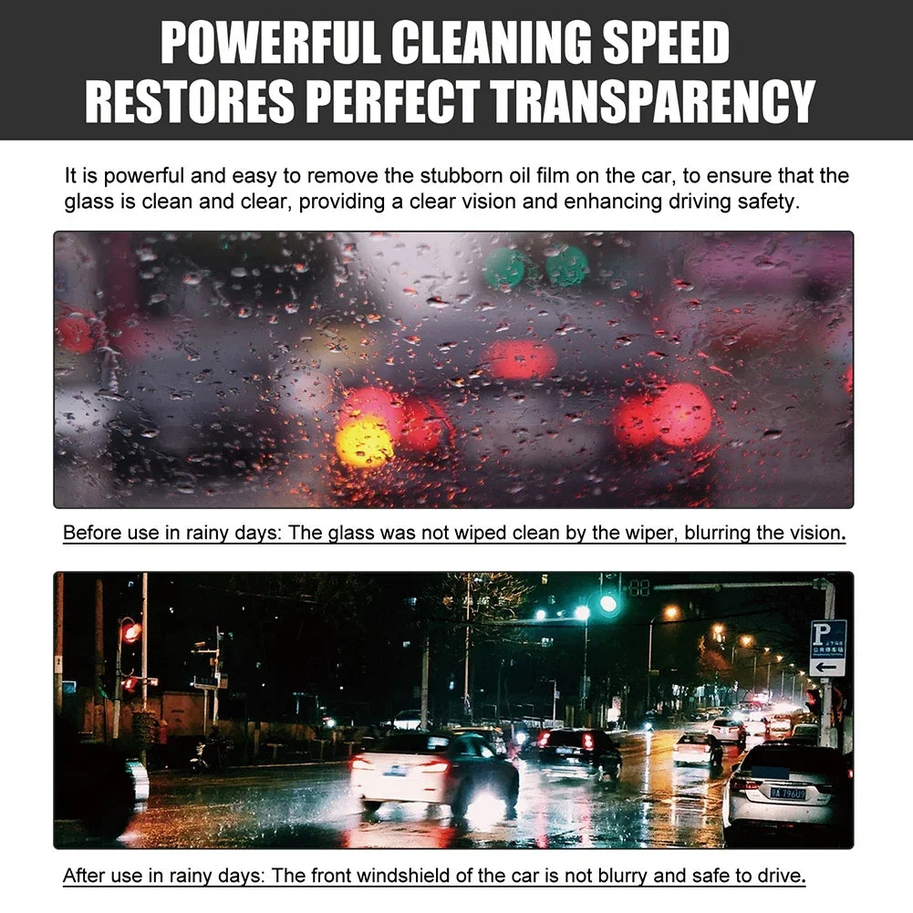 150ml Car Glass Oil Film Remover - Windshield Cleaner, Stain & Rain Scratch-Free Wiper Fluid Amagi