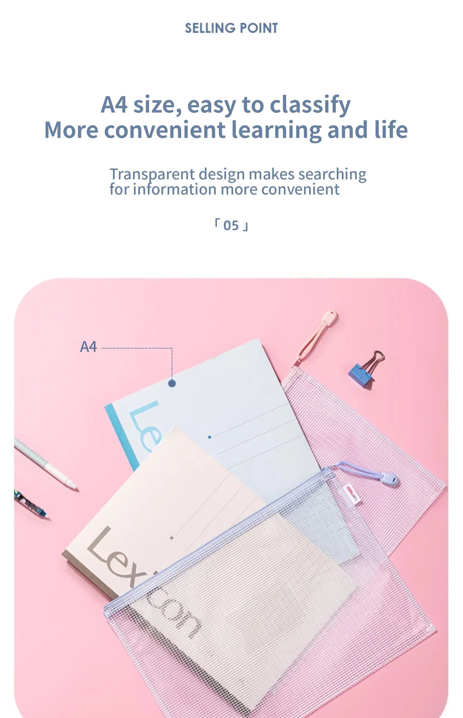 5/10/20pcs Mesh Zipper Bag Jigsaw Bag Zipper Bag for Organizing Classroom Organization Plastic Zipper Bag A4 Size Board Gam Amag