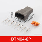 Automotive connector Dechi plug-in DTM06-2S male and female mating heavy truck wiring harness waterproof plug DTM04-2P