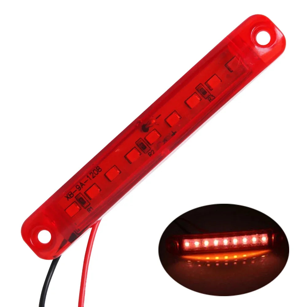 9 LED Waterproof Side Warning Light Multicolor Truck Trailer Bus Van Lorry Width Lamp Signal Marker Bulb Lamp 12V 24V Accessorie