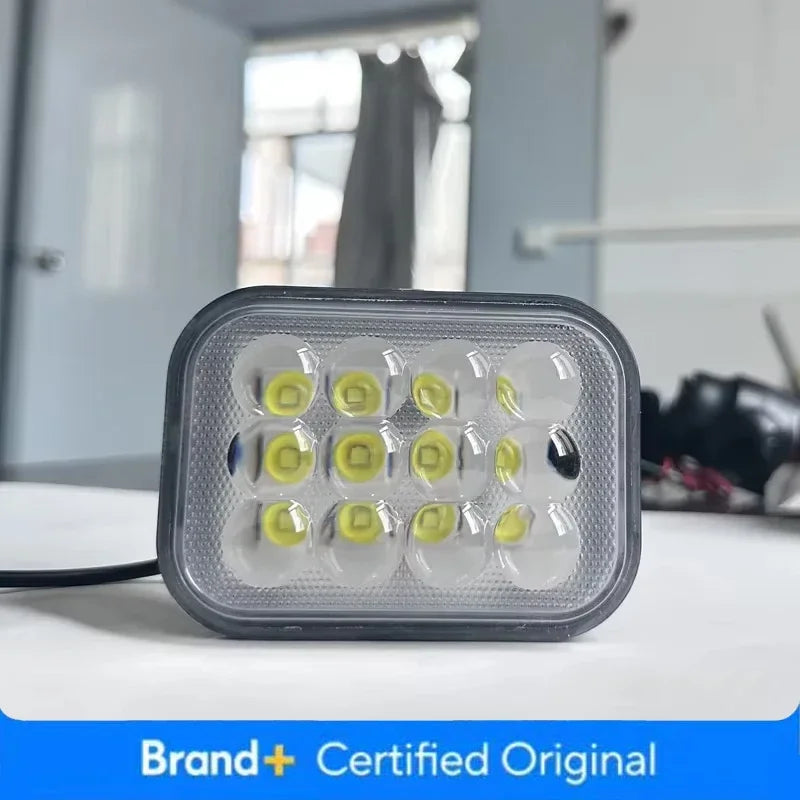Motorcycle LED Spotlight White Red Blue Flashing Strobe Light High Low Beam DRL External Headlight With Bracket Amagi
