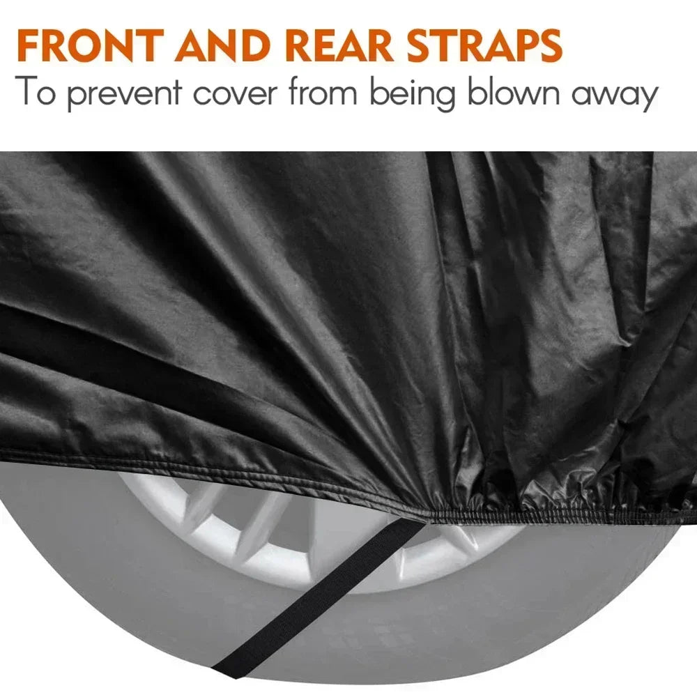 Universal For Audi A3 A4 A5 A6 A7 B7 B8 C5 Q2 Q3 Q5 7 Body Full Covers Black/Silver Outdoor Sun Snow Rain Protection Cover Amagi