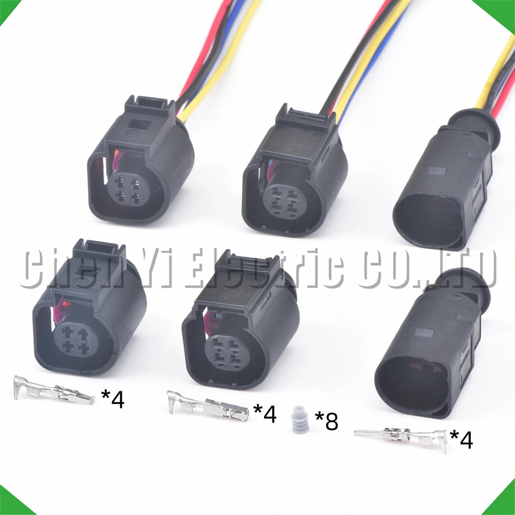 4 Pin  Auto Connectors Water temperature and liquid level sensor Plug 4B0973812 4B09737...