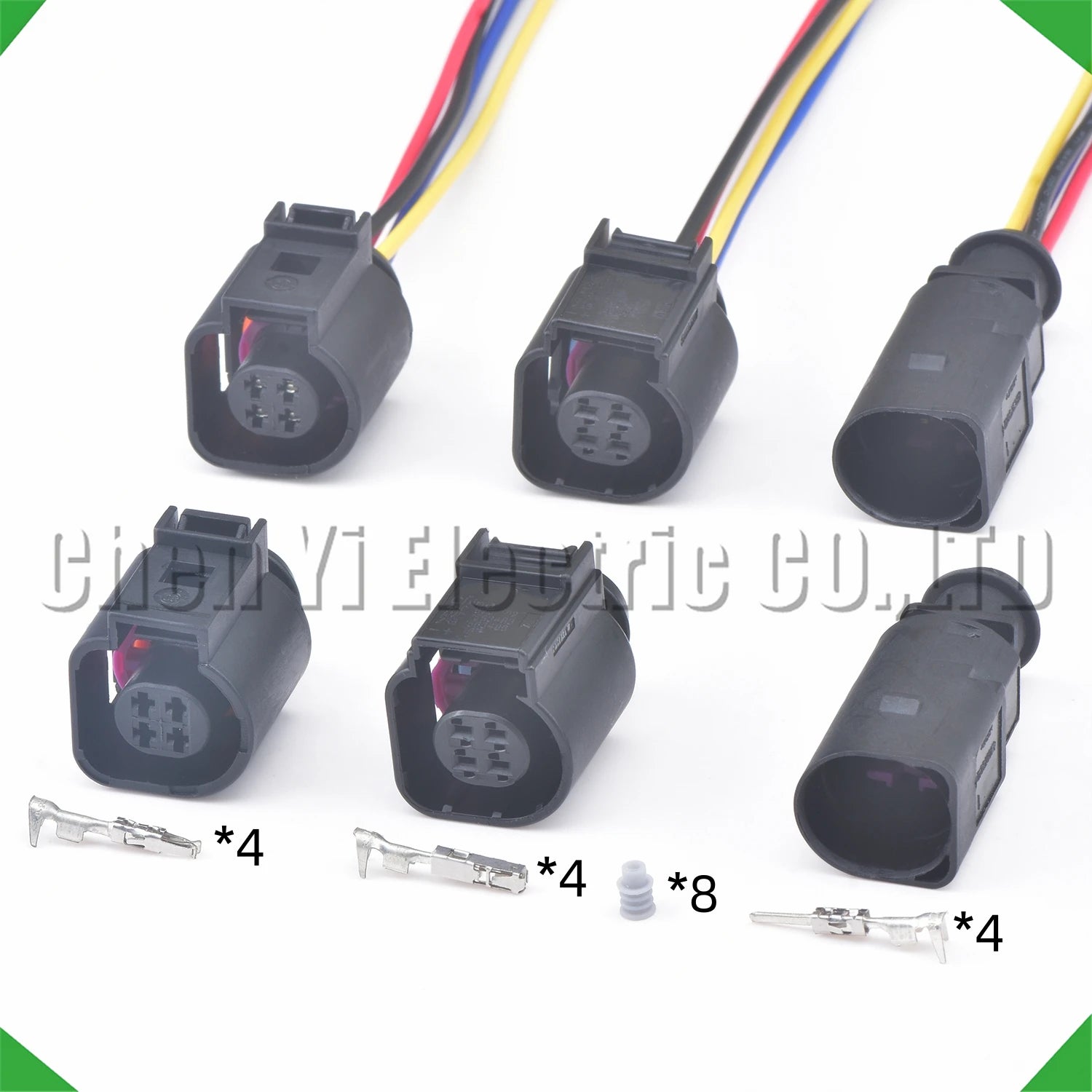 4 Pin  Auto Connectors Water temperature and liquid level sensor Plug 4B0973812 4B09737...