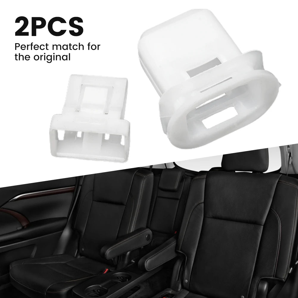 2 Pcs Rear Seat Cushion Seat Fixing Grommet Clip White Nylon For Toyota 72693 12080 Rear Seat Retention Cards