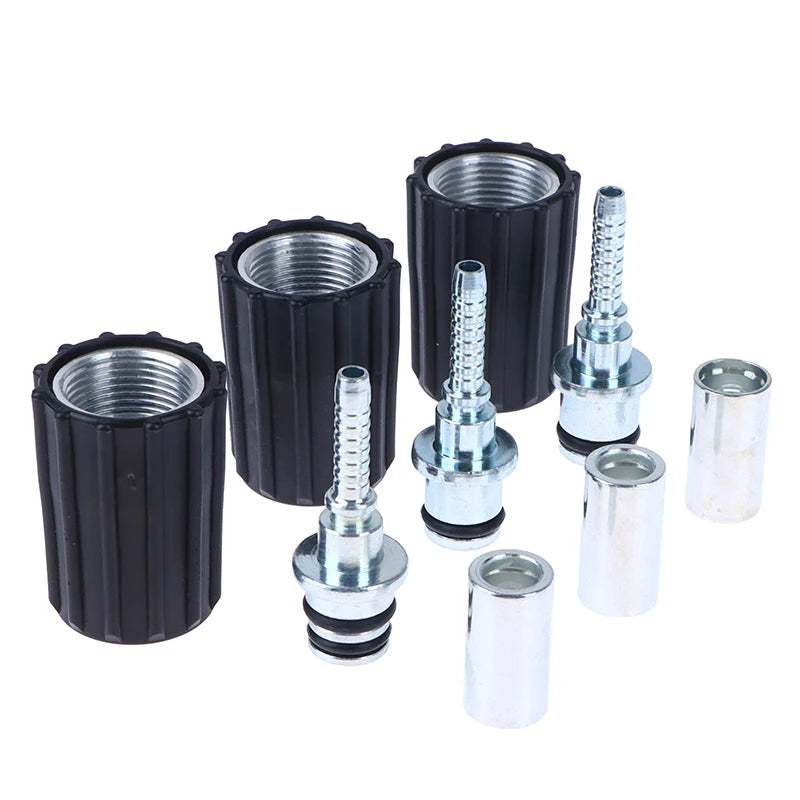 High Pressure Washer Hose Insert Fittings D14 D15mm Ring Nut M22 Car Washer Water Cleaning Hose Pipe Fitting Twist Connector
