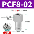 304 Stainless Steel Quick-Connect Air Hose Fittings - BSP 1/8",1/4",3/8",1/2 Pneumatic Pipe Connectors with Corrosion Resistance