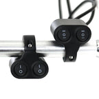 7/8" 22mm Aluminum Alloy 12V Motorcycle Handlebar Control Switch Dual Button Control Headlight Flasher Speaker Switch 2 Choice