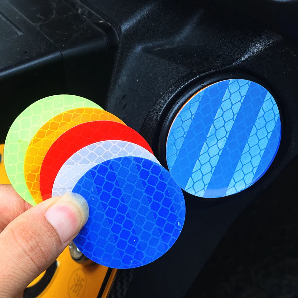 10pcs/set Car Bumper Reflective Safety Strip Stickers Car Reflective Sticker Reflective Warning Safety Tape Stickers Decals