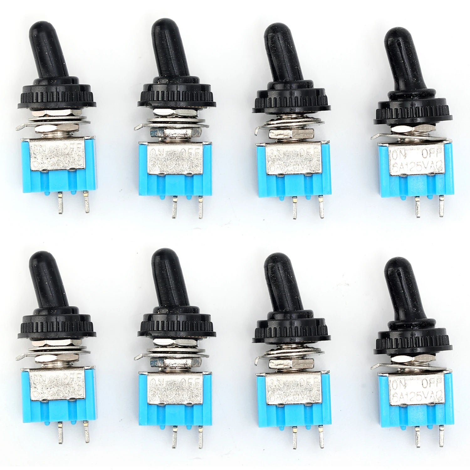 For Motorcycles Boat Supplies Accessory MT-S101 2 Pin 2 Position Mini Toggle Button Switch Blue Micro Toggle Switch Tool 1-10PCS