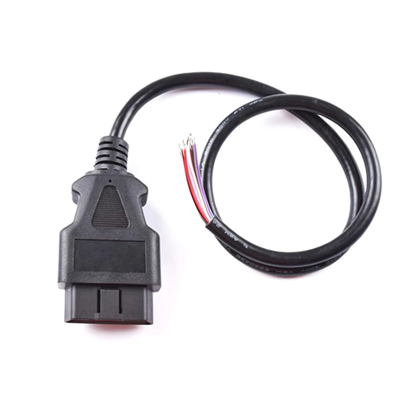 Automobile 16-pin truck OBD2 detection and diagnosis interface connection wire obd male head conversion plug open wire