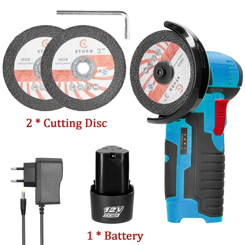 12V Cordless Electric Angle Grinder 19500rpm Lithium Battery Mini Polishing Grinding Machine Diamond Cutting Power Grinder Amagi