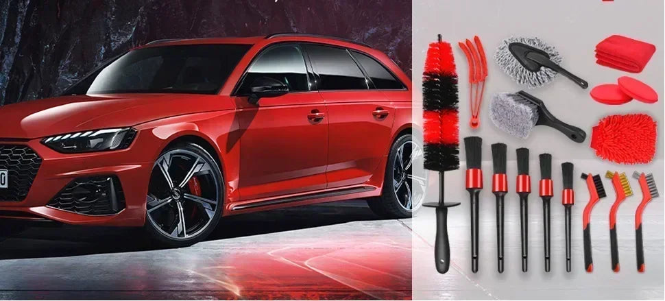 Auto Motorcycle Washing Tool Car Wheel Multifunction Cleaning Brush Long Soft Handle Rim Hub Microfiber Brush Tire Detail Amagi