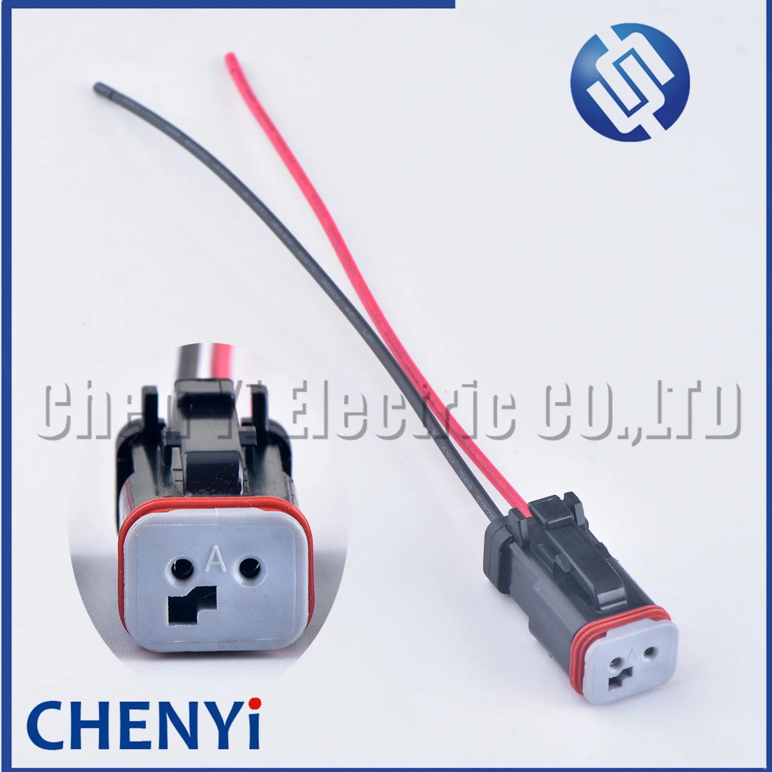 Black 2 Pin excavating machinery Heavy Industry Machinery headlight boom light Wire Harness Plug DT06-2S DT04-2P A B C D 4 types