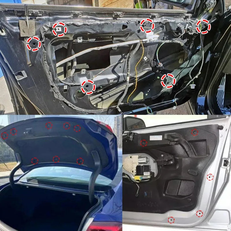 8mm Auto Fasteners Rivets Clips for Nissan Automotive Fastener Clips Body Push Retainer Bumper Trim Retainer Fastener 100/10Pcs
