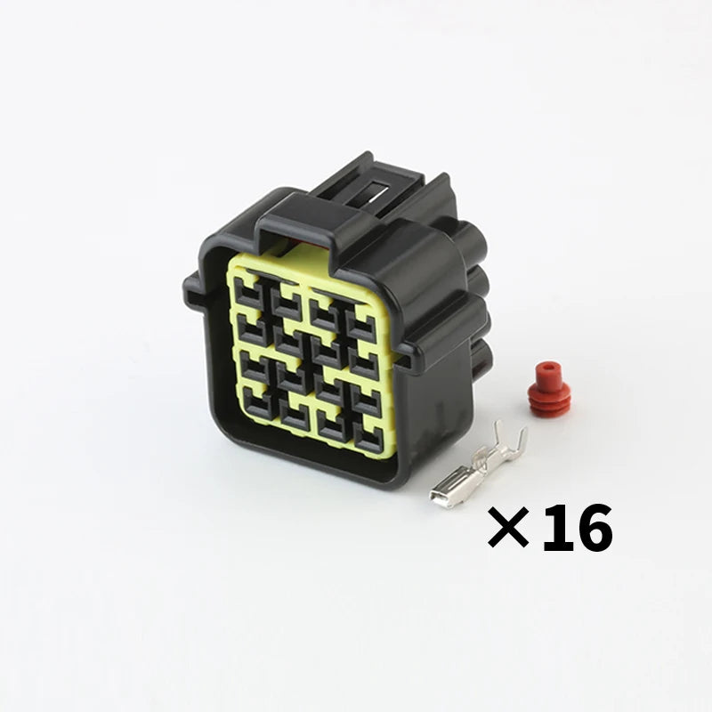 FW-C-16M-B/FW-C-16F-B automotive waterproof connector 16-hole connector rubber shell sheath with terminal
