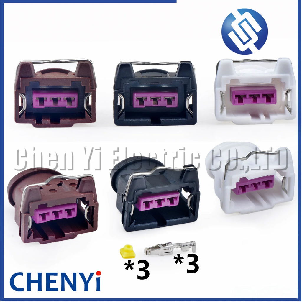 3 Pin Auto Fuel Injector connector ECU Sensor PSA  Knock Sensor Speed Sensor Plug 144474-2 144474-3 144474-4 144474-5 443906233