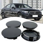 4pcs 70mm Car Black / Silver Universal Car Wheel Hub Center Cap Cover Wheel Hub Center Badges Fit For RM Rims Type