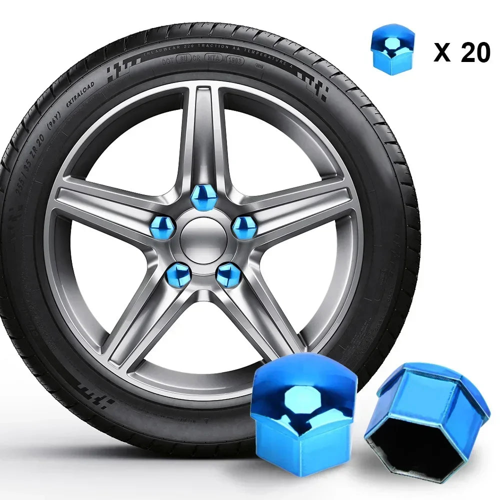 20PCS Hub Screw Cover Hub Screw Cover Protective Cap Hub Center Cover Tire Modification for Tesla Model 3 S X Y Amagi