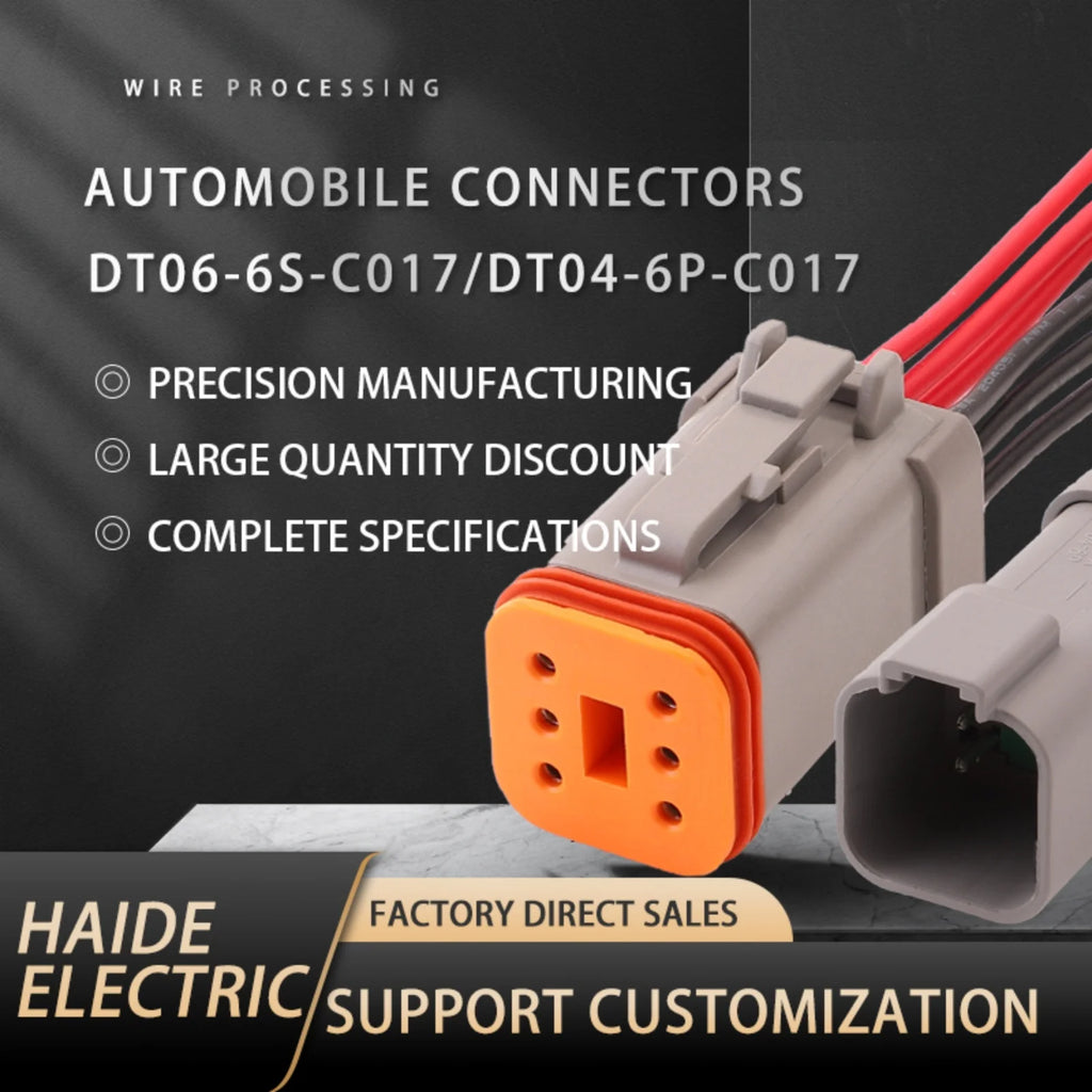 6 Pin Connector Waterproof 1.6mm Series Male Female Connectors Wiring Harness Housing Cable Socket DT04-6P-C017 DT06-6S-C017