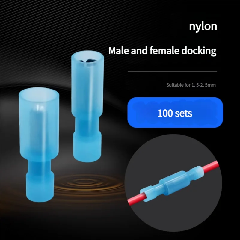 Automobile butt terminal flame retardant sheath diameter 4MM bullet male and female connector wire connector 30 sets